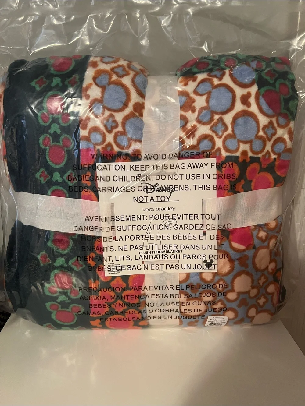 Vera Bradley Mickey Mouse Plush Throw Blanket